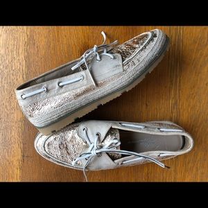 Donald J Pliner PALI Gold Metallic Boat Shoes 8M